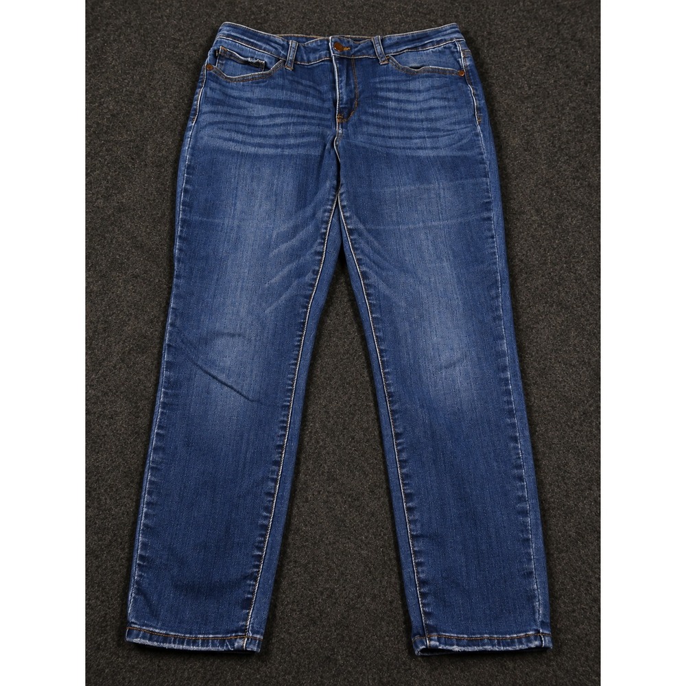 Judy Blue Relaxed Fit Jeans Women 31 Blue JB82102 DK Whiskered Stretch Denim